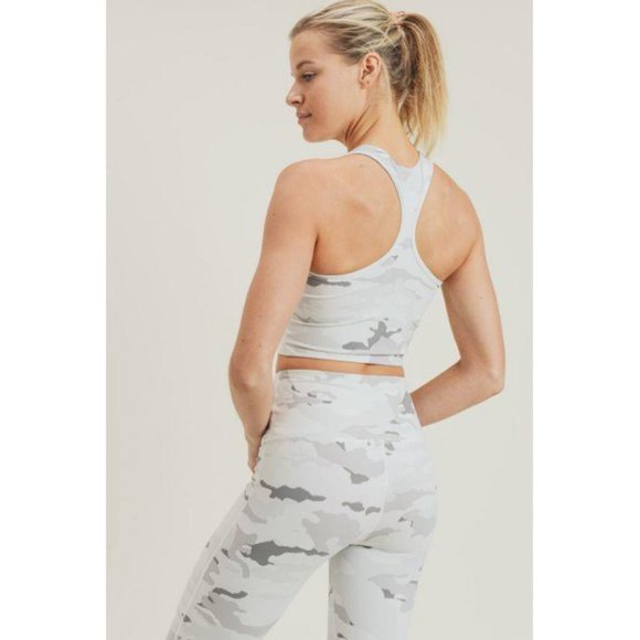 Snow Camo Sport Crop Top - Picture 5 of 6